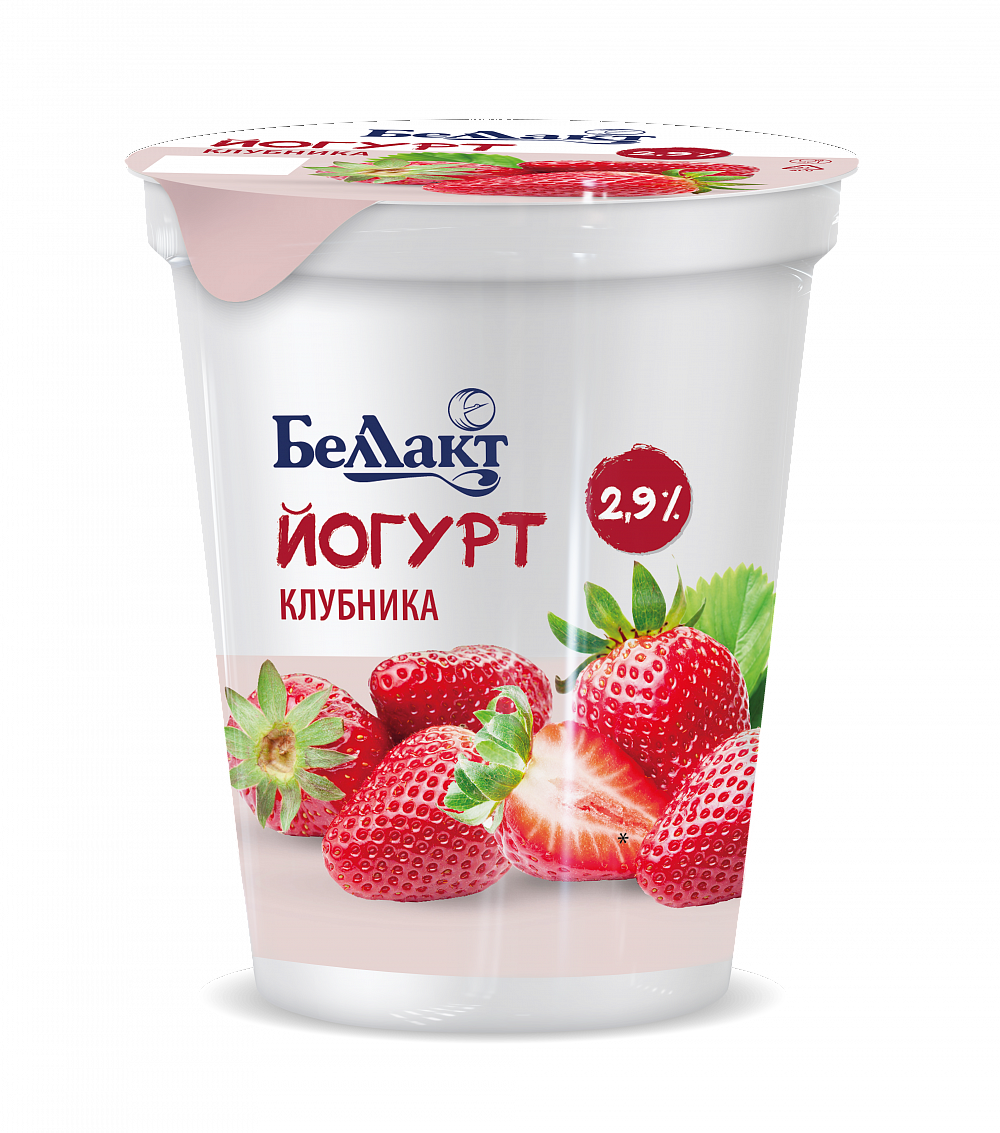 Йогурт 2,9% с фруктовым наполнителем «Клубника»